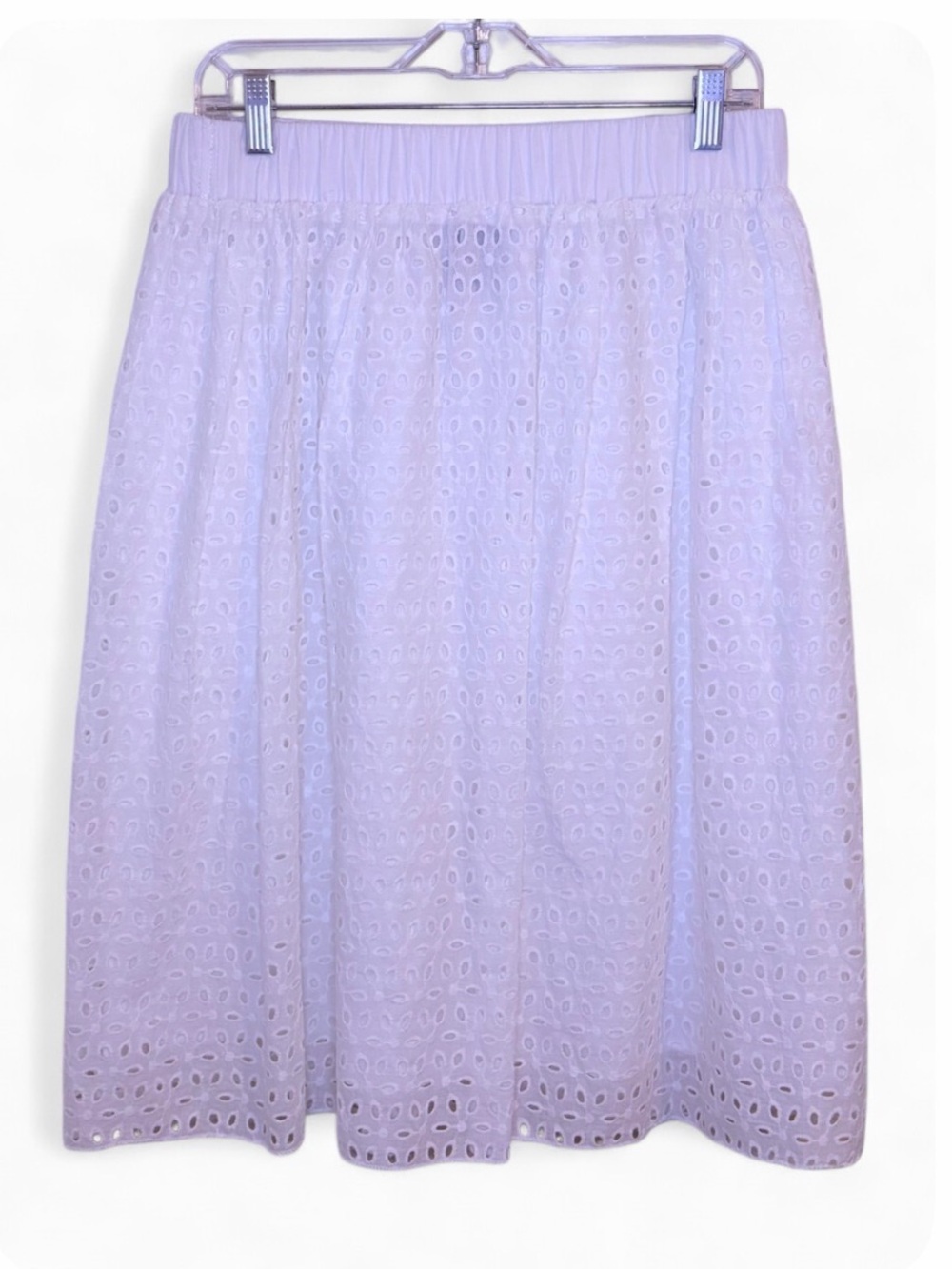 Metrowear White Eyelet Skirt - Large